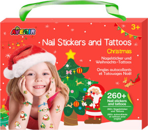 Naklejki na paznokcie i tatuaże. Christmas