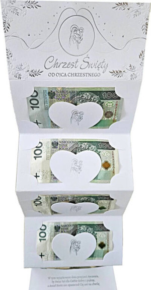 KARNET CHRZEST DL HARMONIJKA Z KOP ZLO NER 001OJ