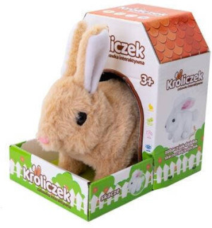 Króliczek na baterie, brązowy