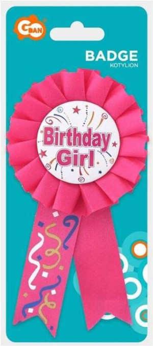 Kotylion Birthday Girl różowy