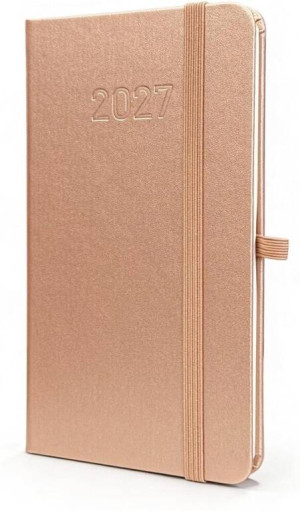 Kalendarz 2027 B6 Slim Tygodniowy Rose Gold