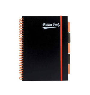 Kołozeszyt neon A4 Project Book pomarańczowy, kratka