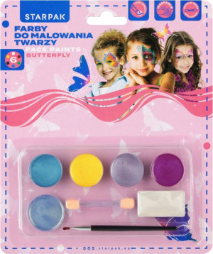 Farby do malowania twarzy Motyl 6 kolorów