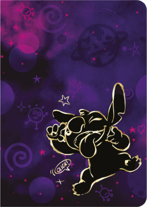 Zeszyt A5 32k. 3 linie kolor Disney Gold Stitch wzór 2