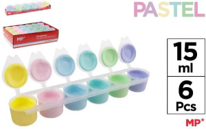 Farba plakatowa tempera pastel 6x15ml