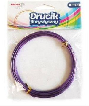 Druciki florystyczne, fioletowe 3mx2mm