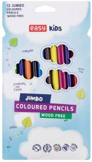 Kredki trójkątne jumbo. 12 kolorów