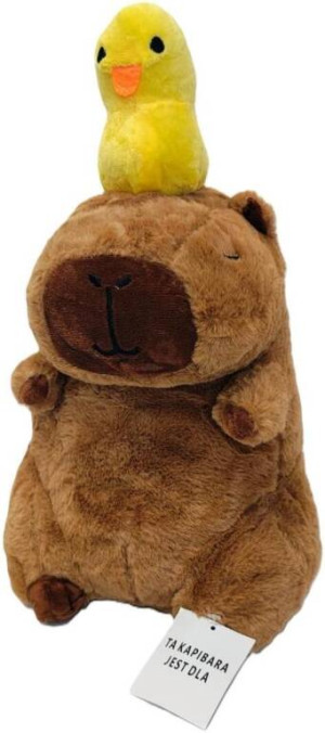Maskotka pluszowa Kapibara z kaczką 30cm