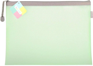 Saszetka na zamek A4 EVA pastel zielony