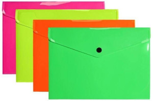 Teczka koperta A5 PP neon