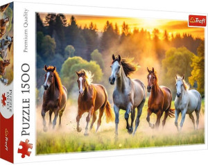 Dzikie konie. Puzzle 1500. Trefl