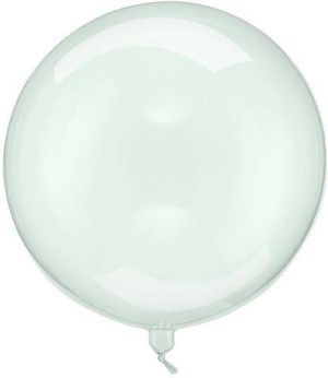 Balon Kula transparentny zielony 40cm