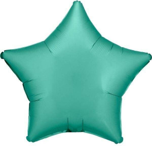 Balon foliowy Lustre Jade Green gwiazda luzem 48cm