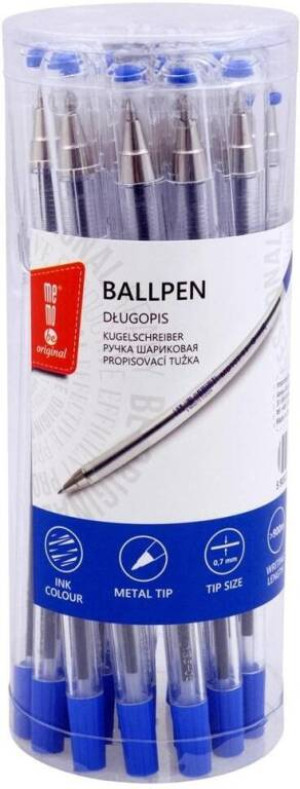 Długopis biurowy 0,7mm niebieski. Tuba