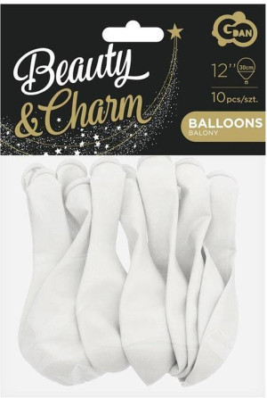 Balony pastelowe Beauty&Charm białe 30cm