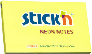 Notes samoprzylepny żółty neon 127 x 76 mm