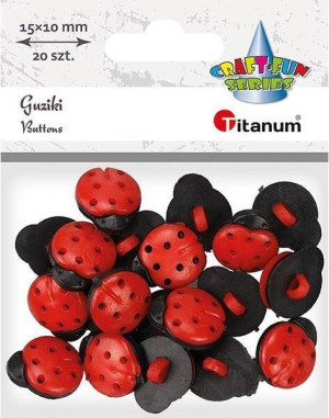 Guziki plastikowe biedronki 13x15mm
