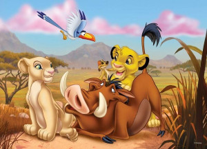 Król Lew. Puzzle dwustronne maxi 24