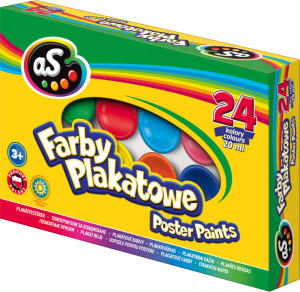 Farby plakatowe 24 kolory