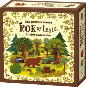 Rok w lesie. Znajdź zwierzaka. Gra przestrzenna