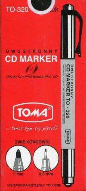 Marker do CD dwustronny. Czarny