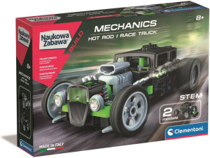 Naukowa zabawa. Mechanics Hot Rod i race truck