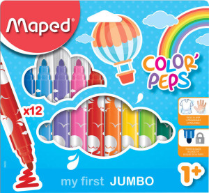 Flamastry jumbo colorpeps early age 12 kolorów