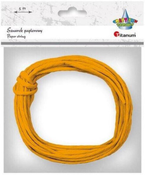 Sznurek papierowy 3.5 mm x 5 m, pomarańczowy