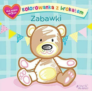Zabawki. Kolorowanka z brokatem