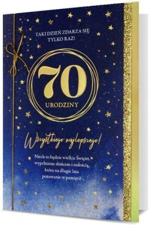 Karnet okolicznościowy B6. Urodziny 70. Pan Dragon
