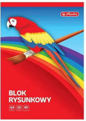 Blok rysunkowy A4/20K biały 80g (20szt) HERLITZ