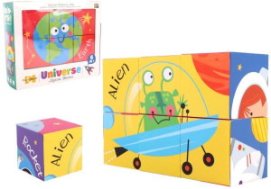 Klocki puzzle dla dzieci 6el MIX