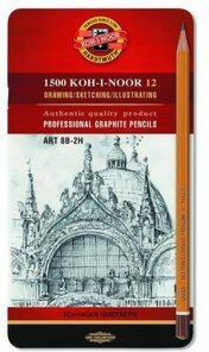 Ołówek graficzny 1502/II ART 8B-2H KOMPLET 12 SZT