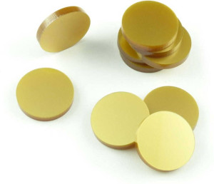Znaczniki akryl złote okrągłe 22x3 mm