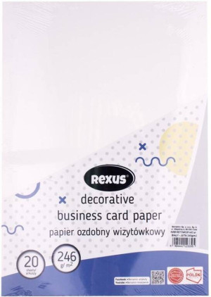 Papier wizytówkowy A4/20K biały Juta