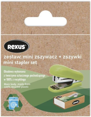 Zestaw mini zszywacz + zszywki