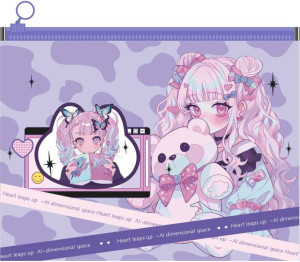 Teczka z suwakiem B5 Manga Pink Fantasy mix M&G