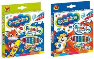 Flamastry brokatowe Bambino. 12 kolorów
