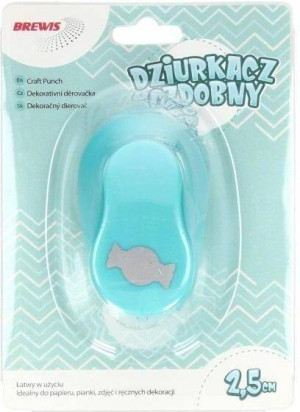 Dziurkacz ozdobny. Cukierek 2,5cm, mix
