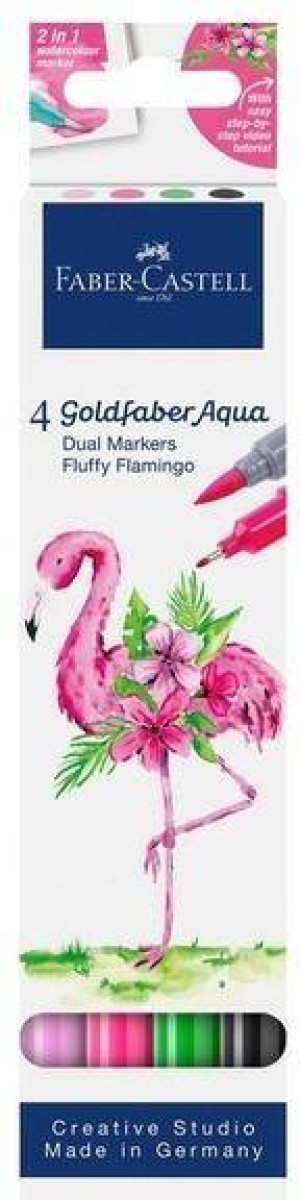 Pisak akwarelowy dwustronny 4kol FABER CASTELL