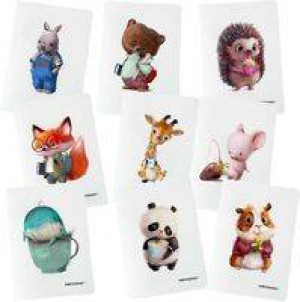 Zeszyt A5/32K kratka PP Cute, 9 sztuk