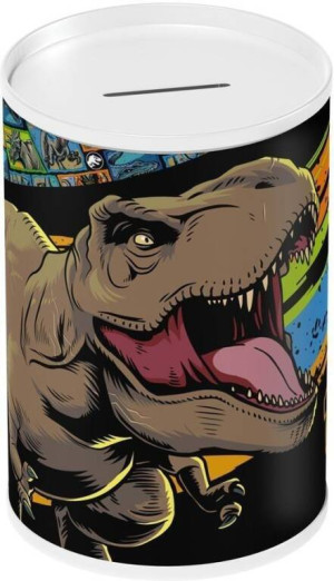 Skarbonka metalowa Jurassic 10x15cm