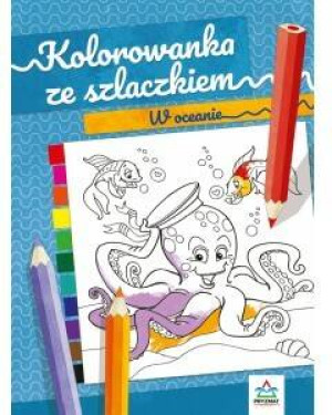 W oceanie. Kolorowanka ze szlaczkiem
