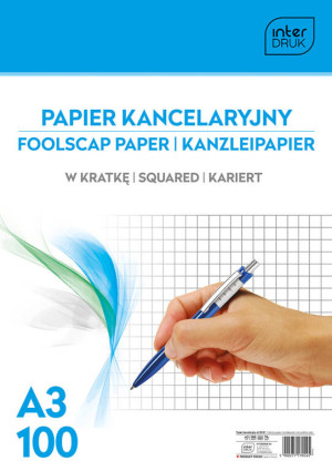 Papier kancelaryjny A3/100K. Kratka