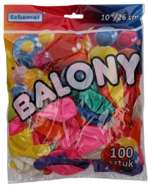 Balony. Metalizowane 26cm 100 szt.