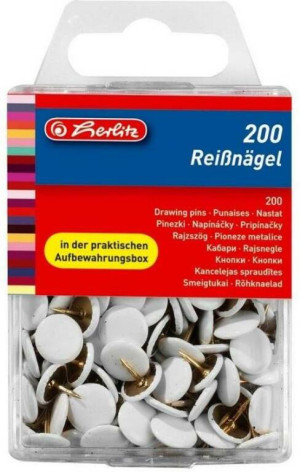 Pinezki białe 200 sztuk