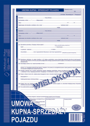 Umowa kupna-sprzedaży pojazdu 650-1