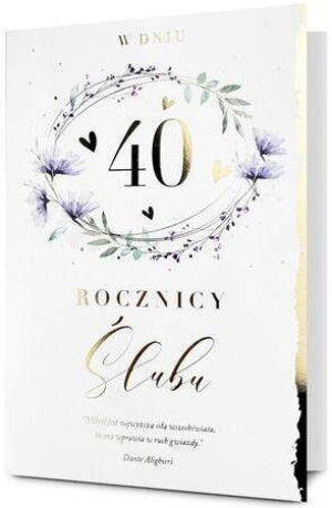 Karnet B6 Urodziny 40
