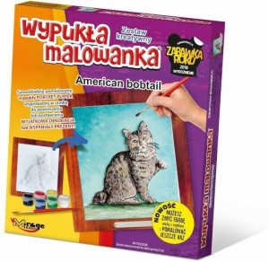 Wypukła Malowanka. Kot American Bobtail