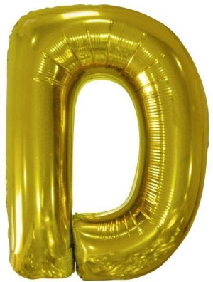 Balon foliowy litera D złota 62x86cm